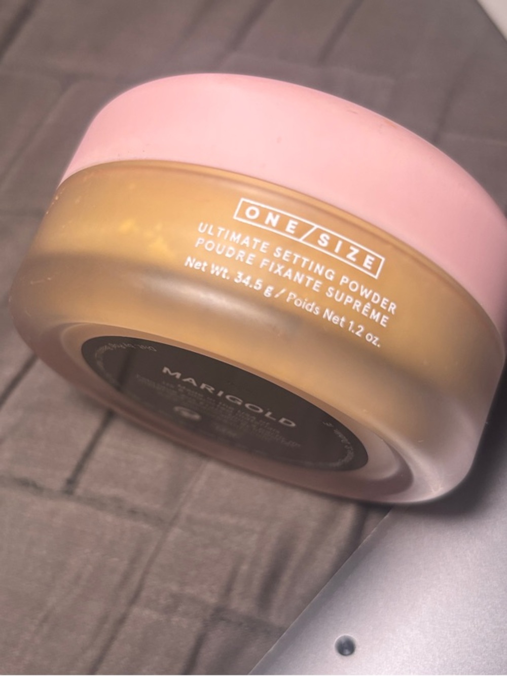 ONE/SIZE Ultimate Setting Powder in marigold Jar